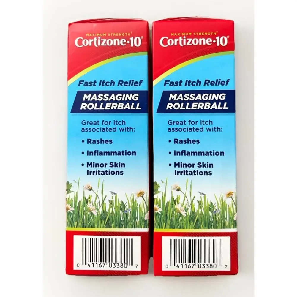 Cortizone-10 Fast Itch Relief Rollerball 1% Hydrocortisone 1.5oz 2 Pack Ex 10/26